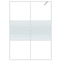 Miniatyrbild 4 av 8: vidaXL Duschvägg vit 140x195 cm klart ESG-glas