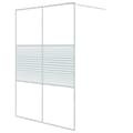 Miniatyrbild 2 av 8: vidaXL Duschvägg vit 140x195 cm klart ESG-glas