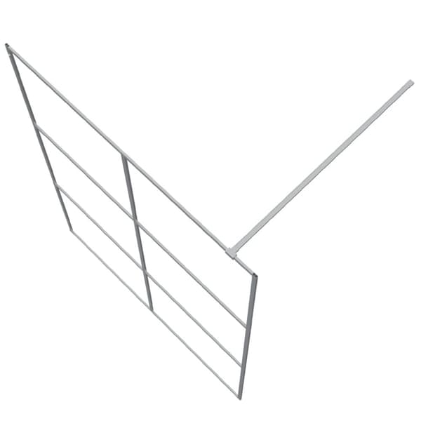 vidaXL Duschvägg silver 140x195 cm klart ESG-glas