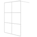Miniatyrbild 1 av 8: vidaXL Duschvägg vit 140x195 cm klart ESG-glas