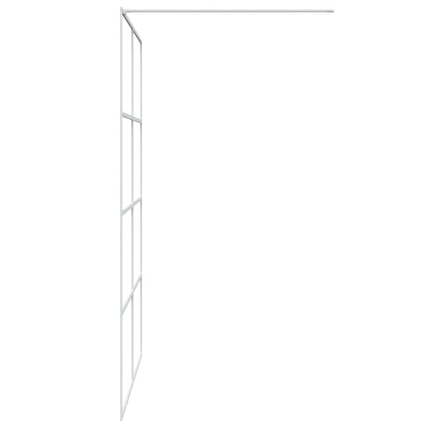 vidaXL Duschvägg vit 140x195 cm klart ESG-glas