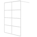 Miniatyrbild 1 av 8: vidaXL Duschvägg vit 140x195 cm klart ESG-glas
