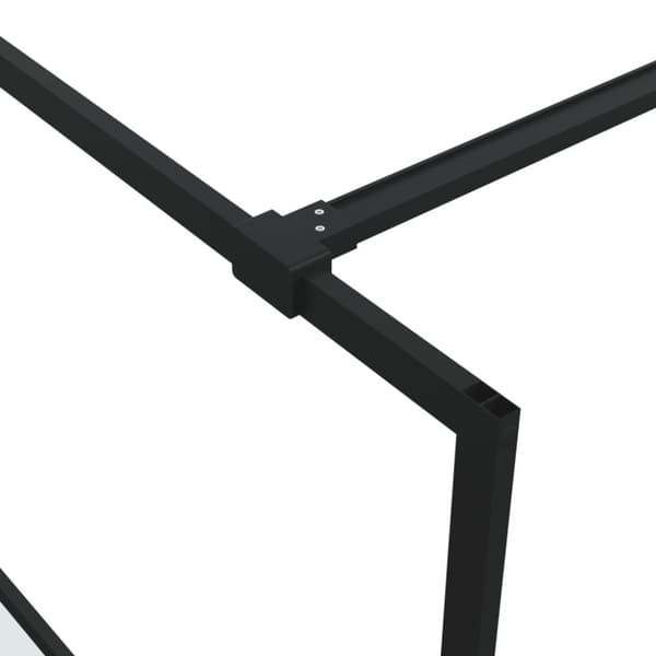 vidaXL brusevæg 140x195 cm halvmatteret sikkerhedsglas sort
