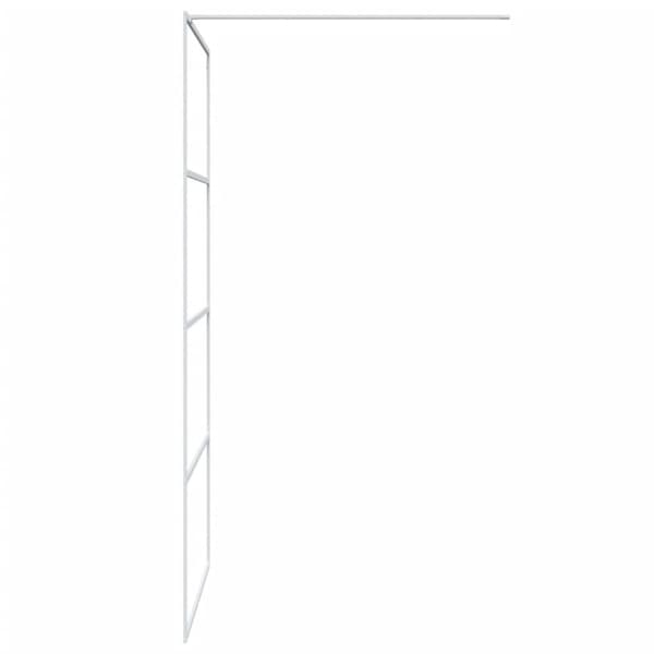 vidaXL brusevæg 100x195 cm klart sikkerhedsglas hvid