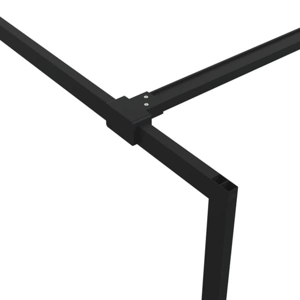 vidaXL brusevæg 115x195 cm klart sikkerhedsglas sort