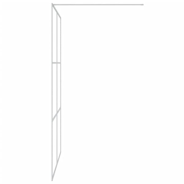 vidaXL brusevæg 140x195 cm klart sikkerhedsglas sølvfarvet