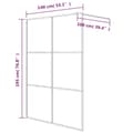 Miniatyrbillede 8 af 8: vidaXL brusevæg 140x195 cm klart sikkerhedsglas sølvfarvet
