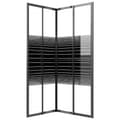 Miniatyrbild 5 av 11: vidaXL Duschkabin ränder ESG 90x70x180 cm svart