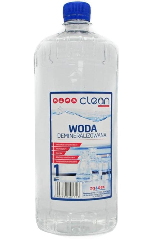 Clean Professional demineraliseret vand 1 liter