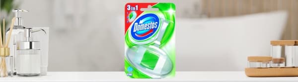 Domestos toalettblock med korg
