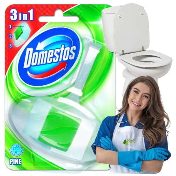 Domestos toalettblock med korg