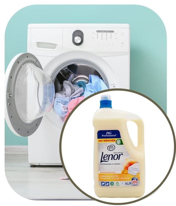 Lenor skyllemiddel 5l gul sommer 200 vaske