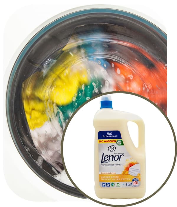 Lenor skyllemiddel 5l gul sommer 200 vaske