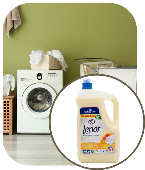Lenor skyllemiddel 5l gul sommer 200 vaske