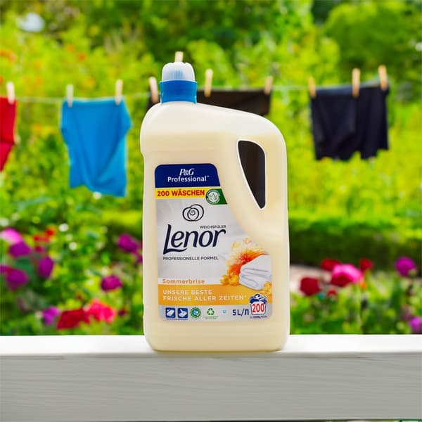 Lenor skyllemiddel 5l gul sommer 200 vaske