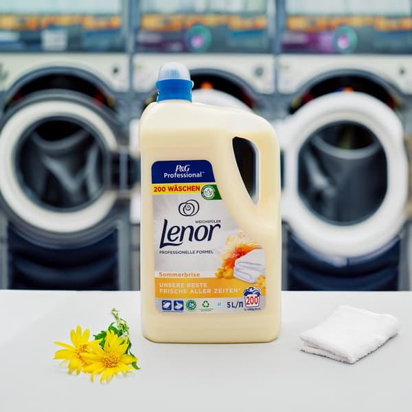 Lenor skyllemiddel 5l gul sommer 200 vaske