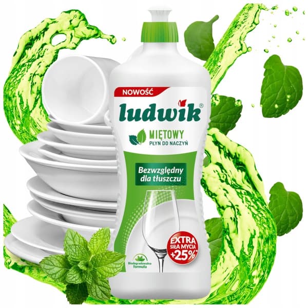 Ludwik opvaskemiddel 500 ml / 450 g mynte