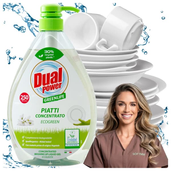 Dual Power opvaskemiddel 1 l Eco
