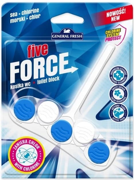 Force Five-Force Sea med klor toalettkub för toaletter 50 g
