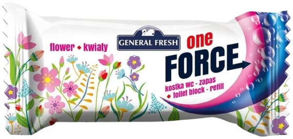 GENERAL FRESH FORCE ONE CUBE Toalettpåfyllning med blommig doft 40 g