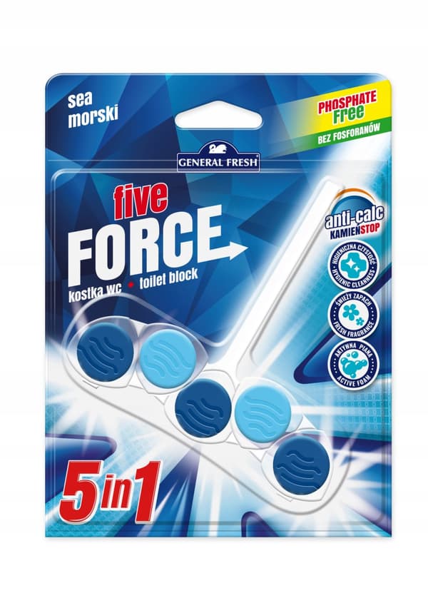 GENERAL FRESH Force Five toalettkubhänge havsdoft 50 g