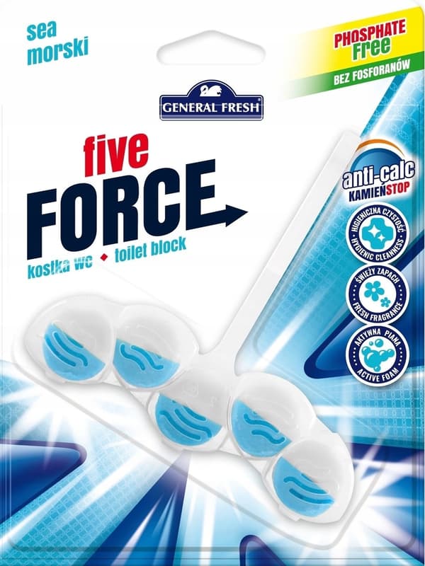 GENERAL FRESH Force Five toalettkubhänge havsdoft 50 g