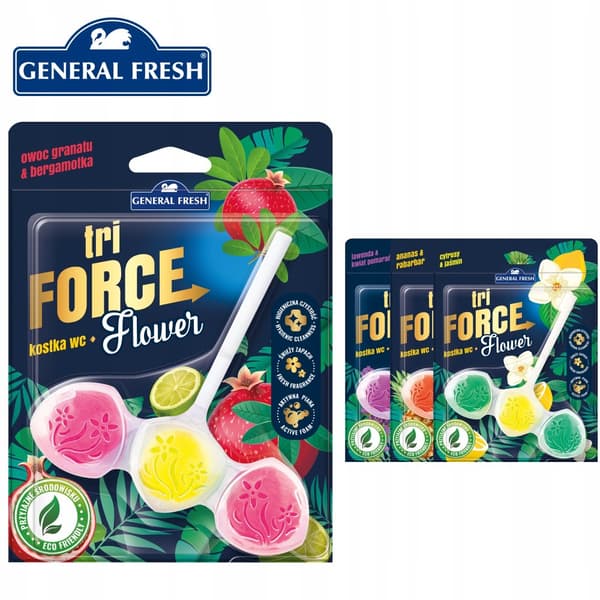 GENERAL FRESH TRI-FORCE FLOWER toalettblock, granat, 45 g