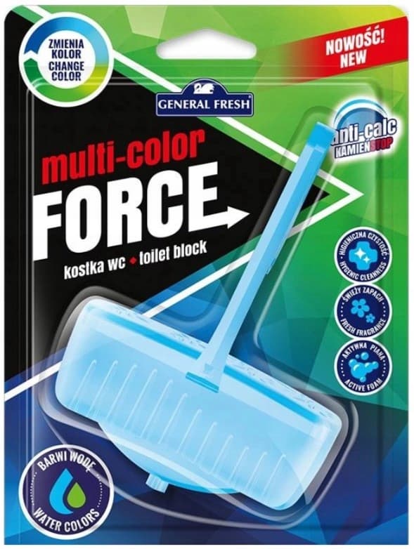GENERAL FRESH Force Flerfärgad Toaletthängare Havsfärgat Vatten 40g
