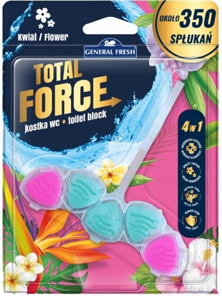 GENERAL FRESH FORCE TOTAL toalettblockhänge FLORAL 40 g