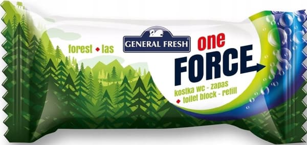GENERAL FRESH FORCE ONE CUBE Refill för toalett, skogsdoft, 40 g