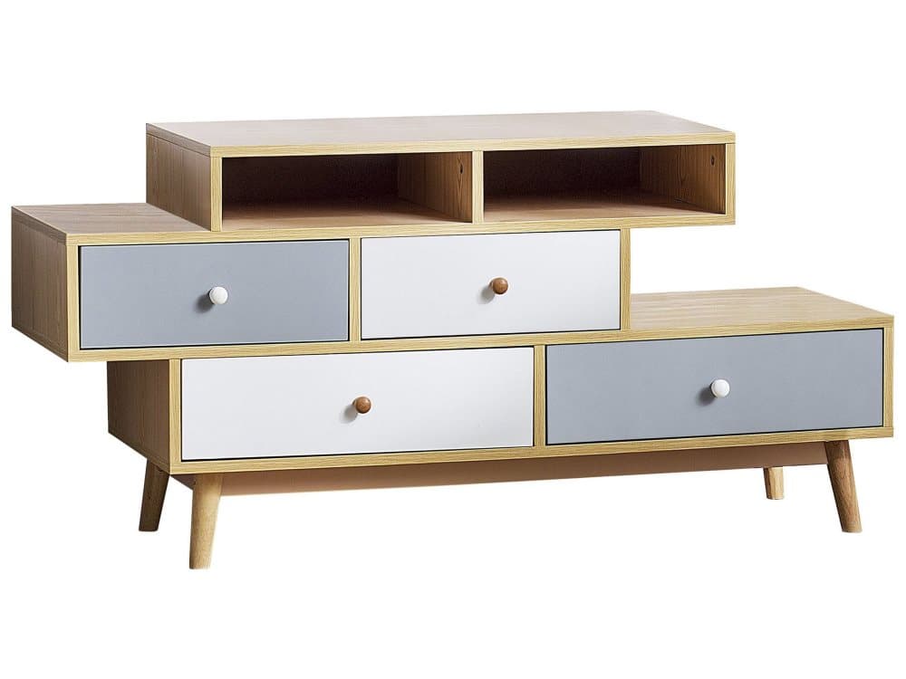 Byrå brun/vit/grå IRVINE