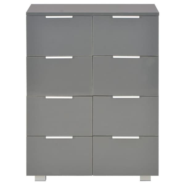 vidaXL skænk 60x35x80 cm spånplade grå højglans