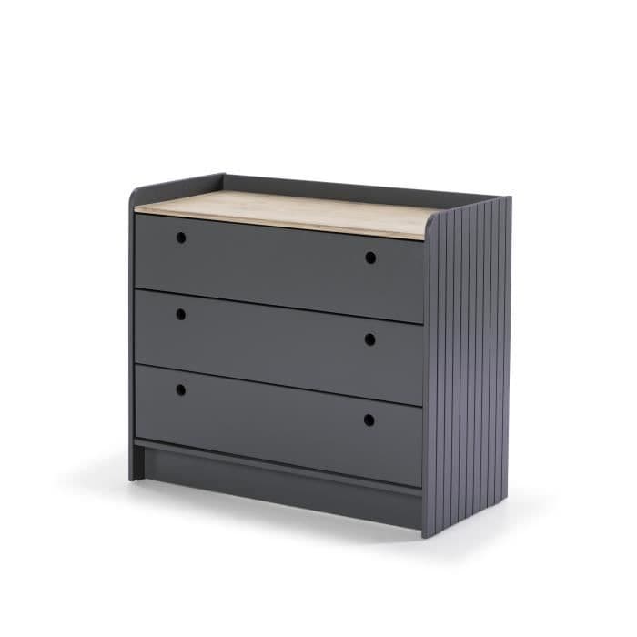 ARIANE MDF 3 laatikon laatikko - massiivimäntypää - L 90 x L 40 x P 78 cm