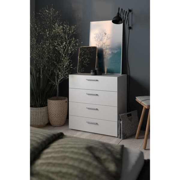 TYHJA 4-lådan bröst - Vit - L 70 x D 40 x H 75 cm