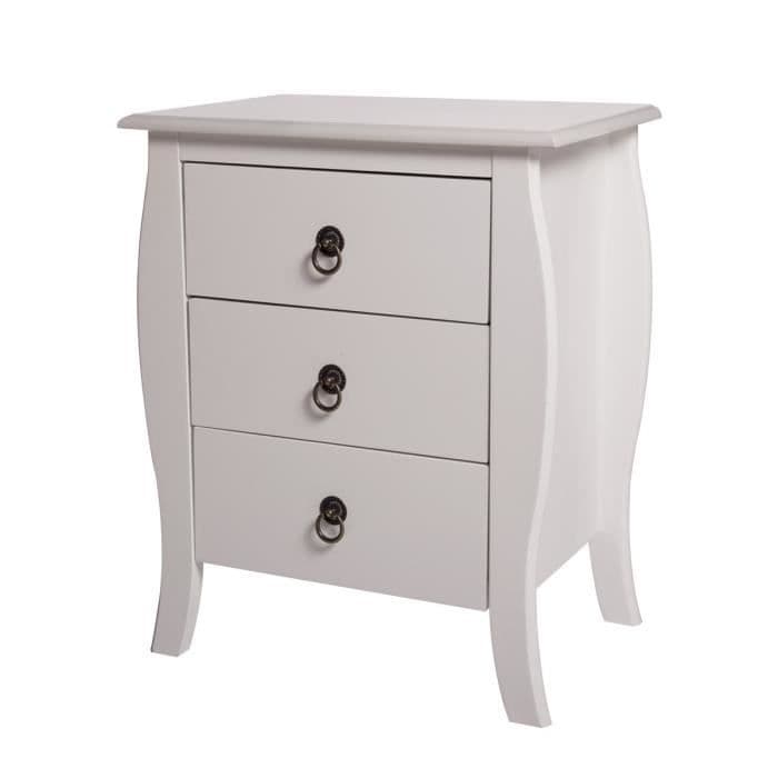 LÄMMÖN VALKOINEN 3 laatikon rintakehys - valkoinen - L 48 x D 35 x P 60 cm