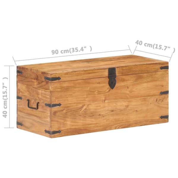 vidaXL opbevaringskiste 90x40x40 cm massivt akacietræ