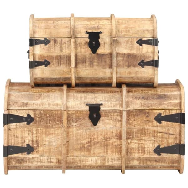 vidaXL Oppbevaringskister 2 stk heltre mango