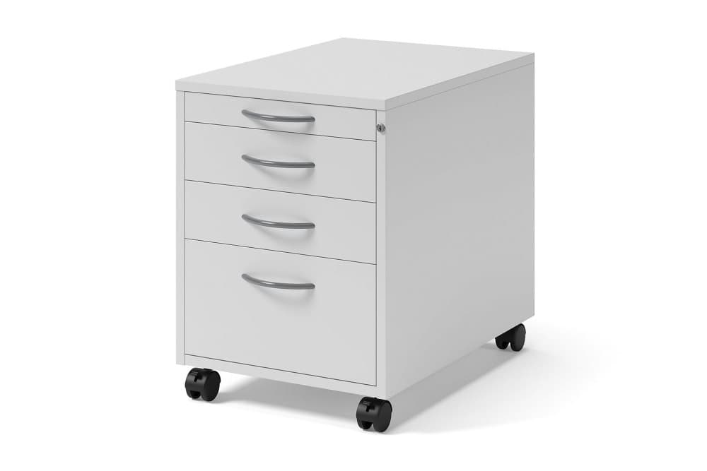 Rullhurts 4 lådor Ljusgrå