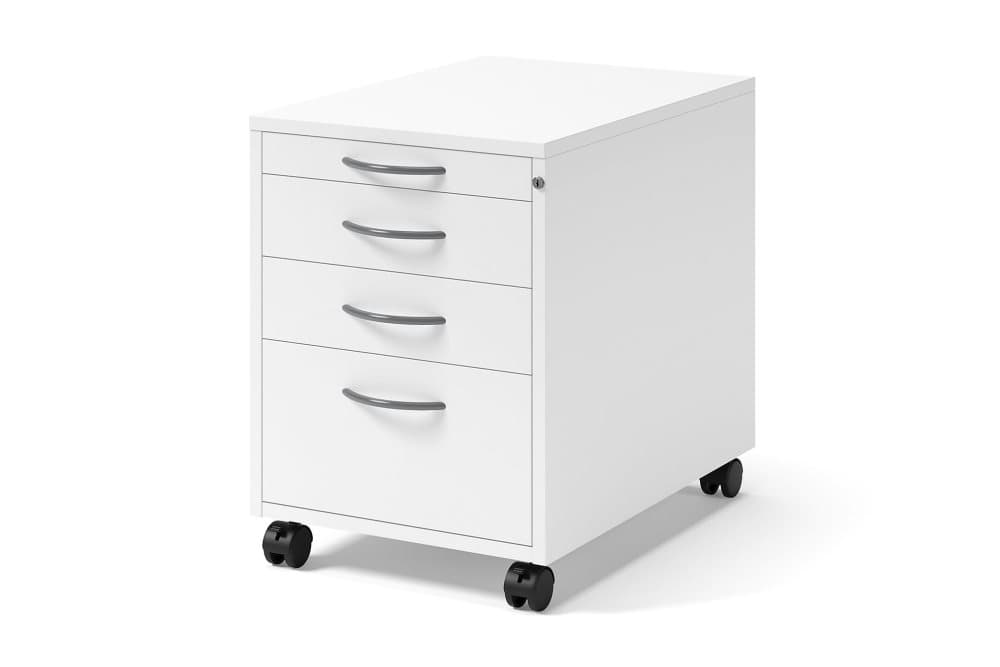 Rullhurts 4 lådor Vit