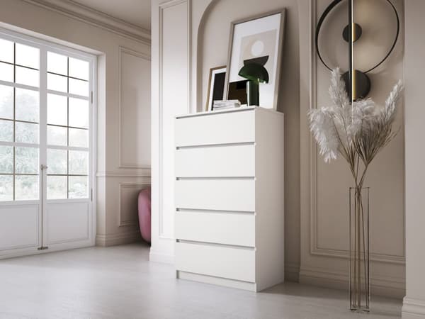 Lipasto 5 laatikkoa 70 cm, täydellinen olohuoneeseen, toimistoon, makuuhuoneeseen, eri väreille