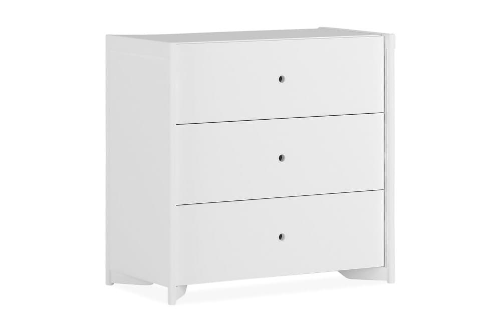 BEZIERS Byrå 81x44 cm 3 Lådor Vit