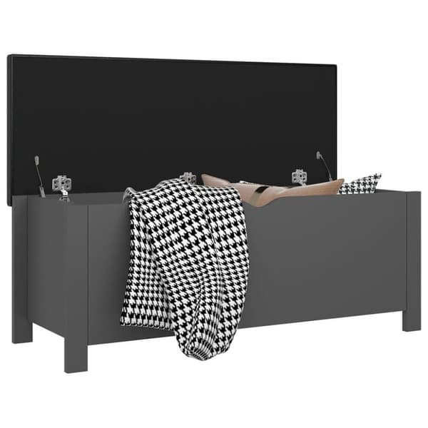 vidaXL Säilytyslaatikko harmaa 105x40x45 cm tekninen puu