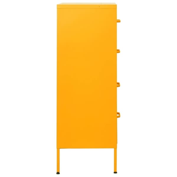 vidaXL kommode 80x35x101,5 cm Sennepsgul