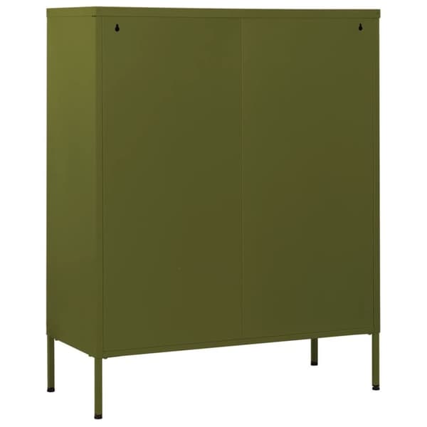 vidaXL kommode 80x35x101,5 cm olivengrøn