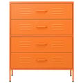 Miniatyrbilde 2 av 11: vidaXL Kommode oransje 80x35x101,5 cm stål