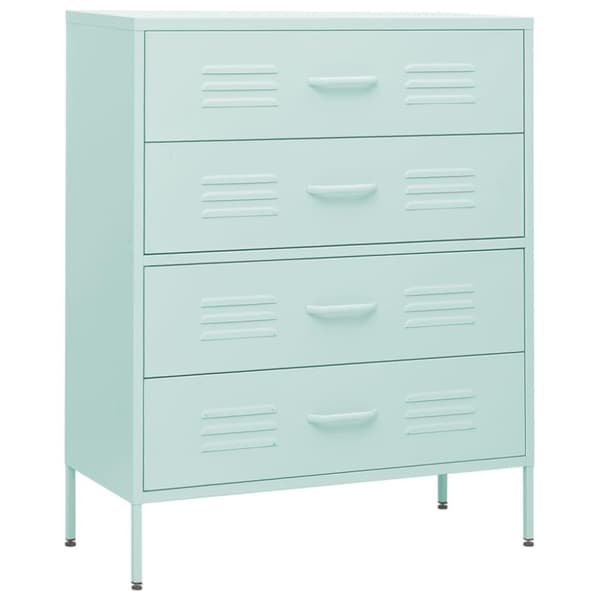 vidaXL Kommode myntegrønn 80x35x101,5 cm stål