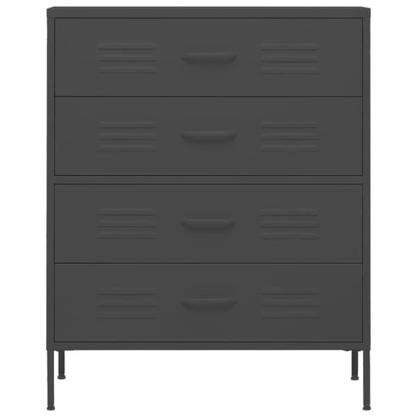 vidaXL Kommode antrasitt 80x35x101,5 cm stål