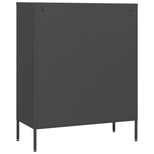 vidaXL Kommode antrasitt 80x35x101,5 cm stål