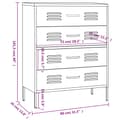 Miniatyrbillede 10 af 11: vidaXL kommode 80x35x101,5 cm Lyserød