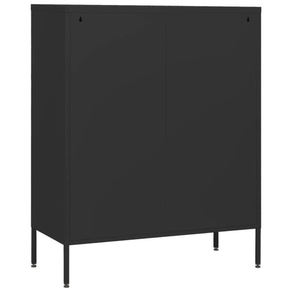 vidaXL Byrå svart 80x35x101,5 cm stål